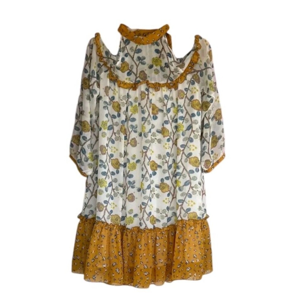 Anthropologie POL Women's Cold-Shoulder Babydoll Dress Size Small